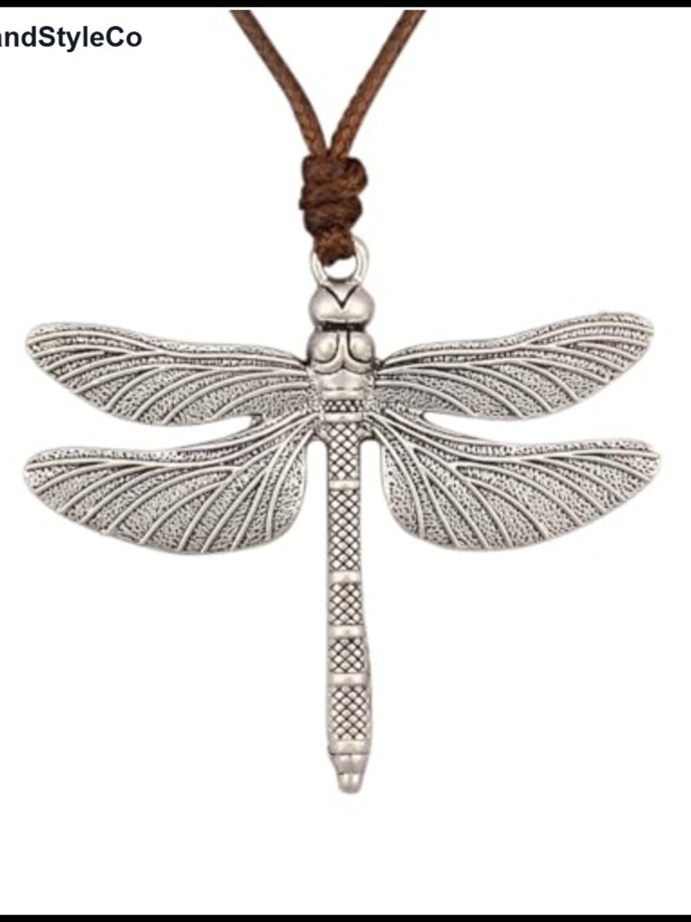Boho Wooden Pendant Necklace Faux Leather Cord Wax Rope 33in